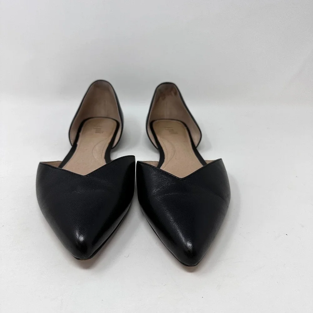 J. Jill Mirabelle Dorsay Flats Leather‎ Black Size 7.5